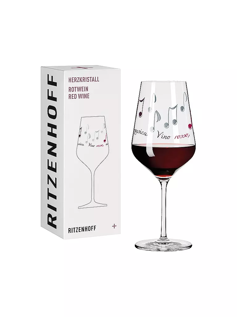 RITZENHOFF | Herzkristall Rotweinglas #3 Angela Schiewer 2016 | rot
