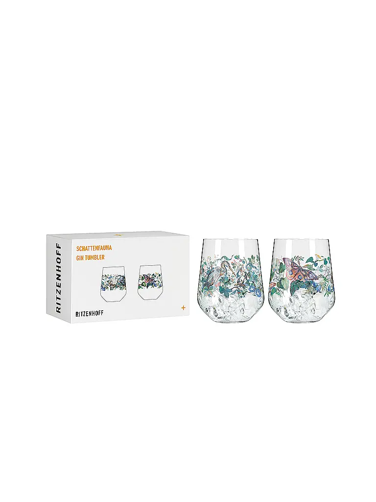RITZENHOFF | Tumbler Set 2tlg. SCHATTENFAUNA GIN TUMBLER #7 #8 | bunt