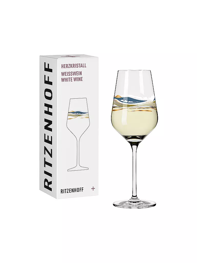 RITZENHOFF | Weissweinglas Herzkristall 2022 #7 Aurelie Girod | bunt