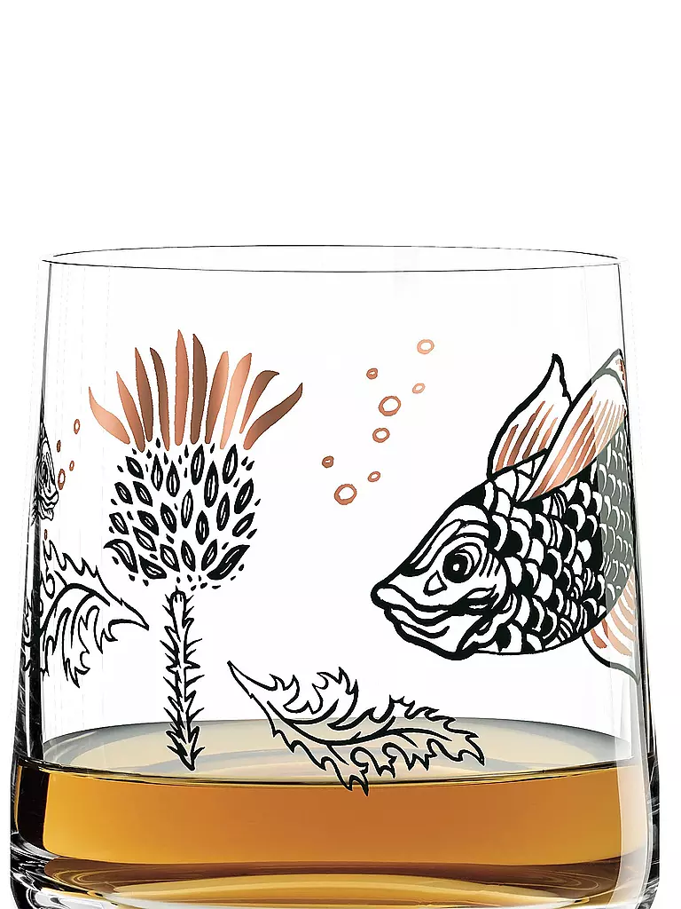 RITZENHOFF | WHISKY Whiskyglas von Olaf Hajek (Guardian Thistle) | schwarz