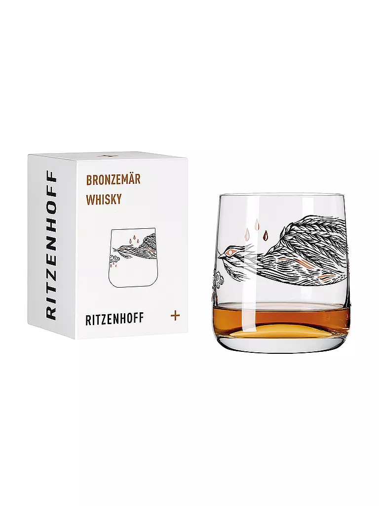 RITZENHOFF | Whiskyglas Bronzemär Olaf Hajek 2017 | schwarz