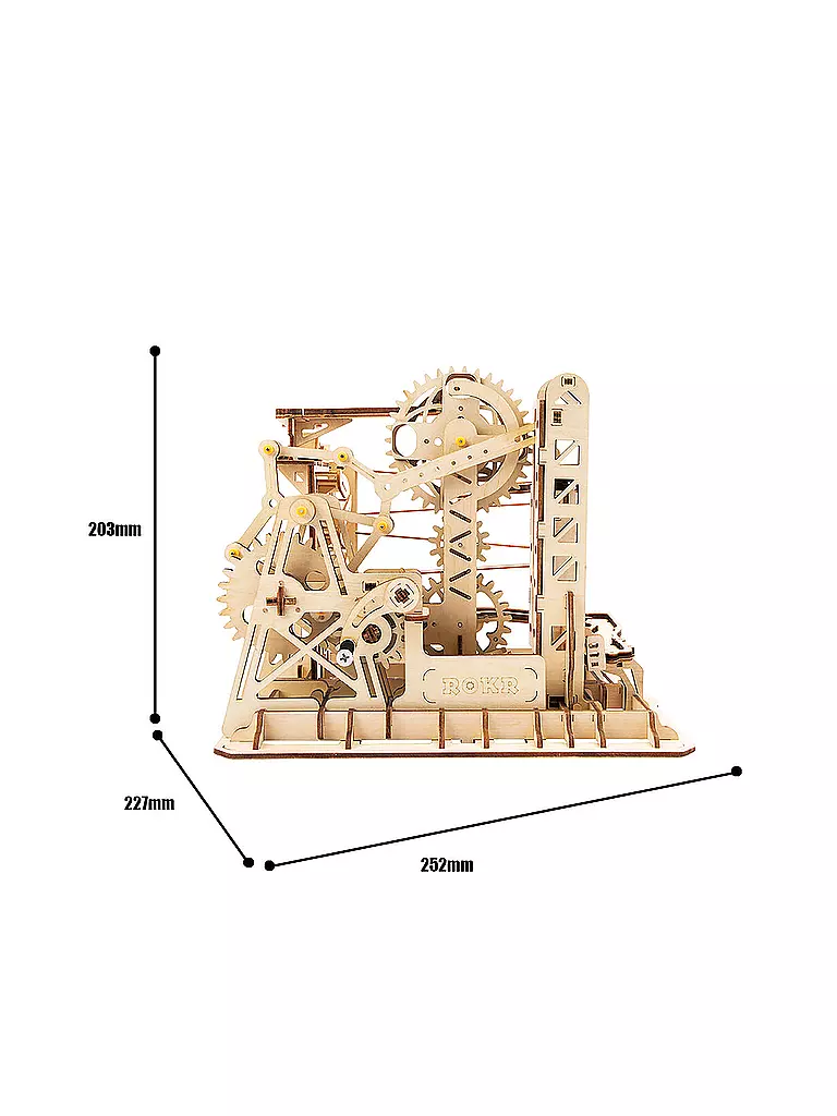 ROBOTIME | 3D Konstruktion - Marble Explorer LG503 Swingback Wall Marble Run Set | keine Farbe