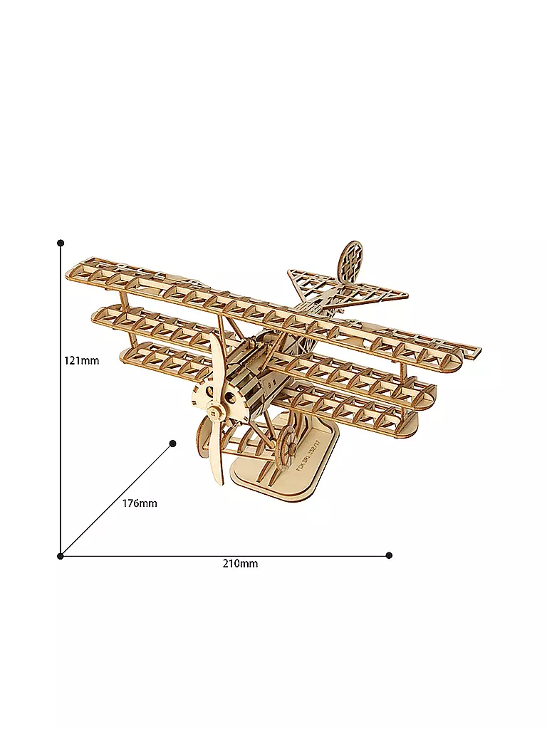 ROBOTIME | 3D Konstruktion - Modern 3D Wooden Puzzle TG301 Airplane | keine Farbe
