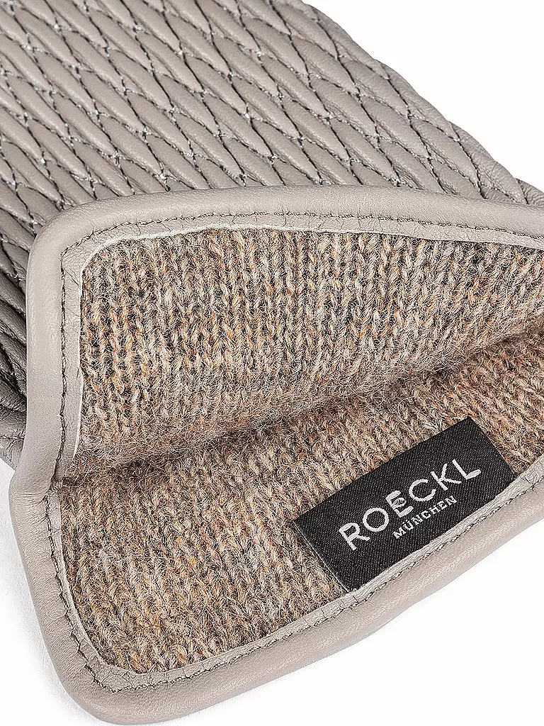 ROECKL | Damen Lederhandschuhe | grau