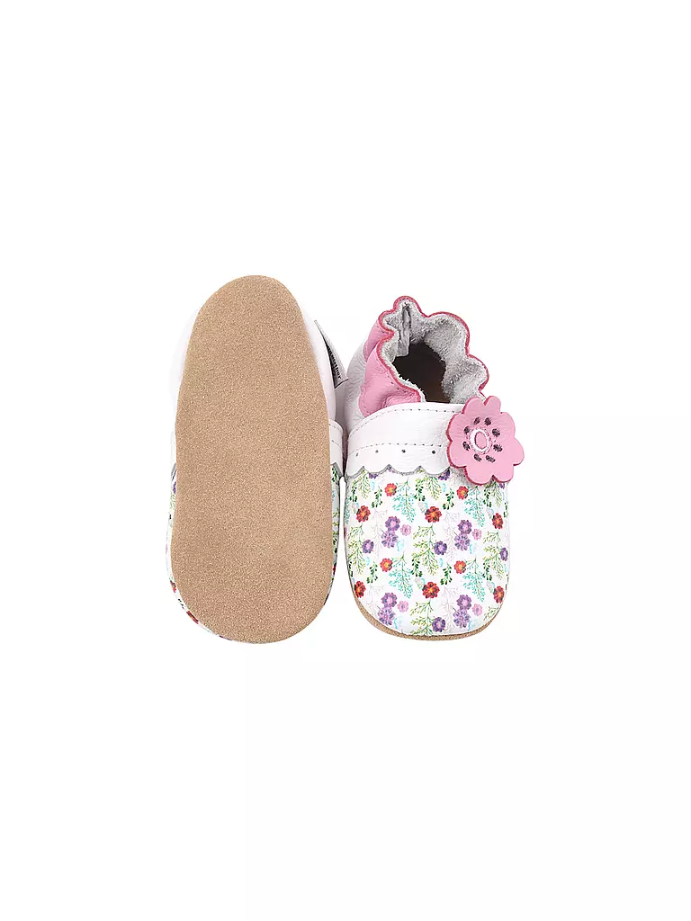 ROSE ET CHOCOLAT | Krabbelschuhe "Pop Flower" | weiss