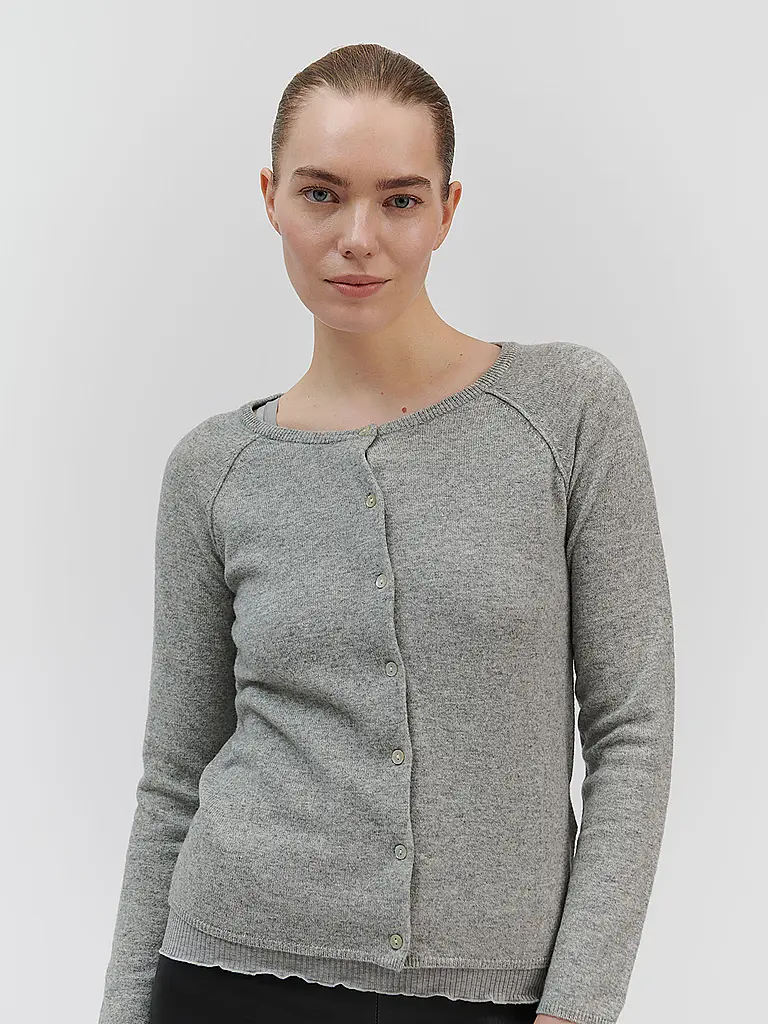 ROSEMUNDE | Strickjacke | hellgrau