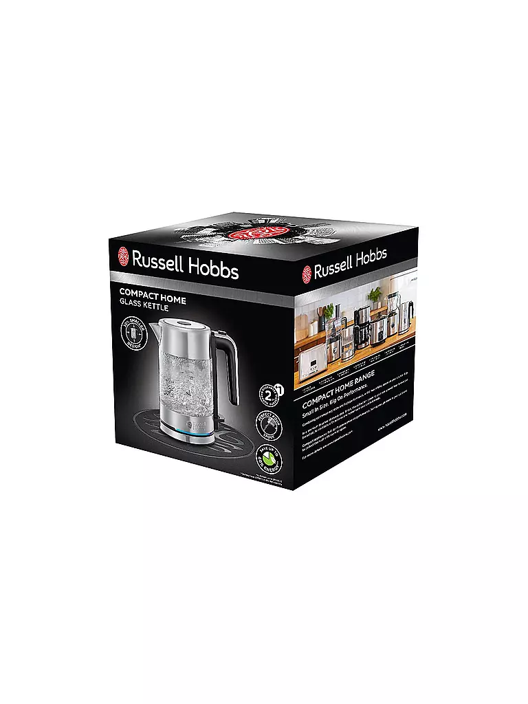 RUSSELL HOBBS | Compact Home Mini-Glas-Wasserkocher 0,8l | silber