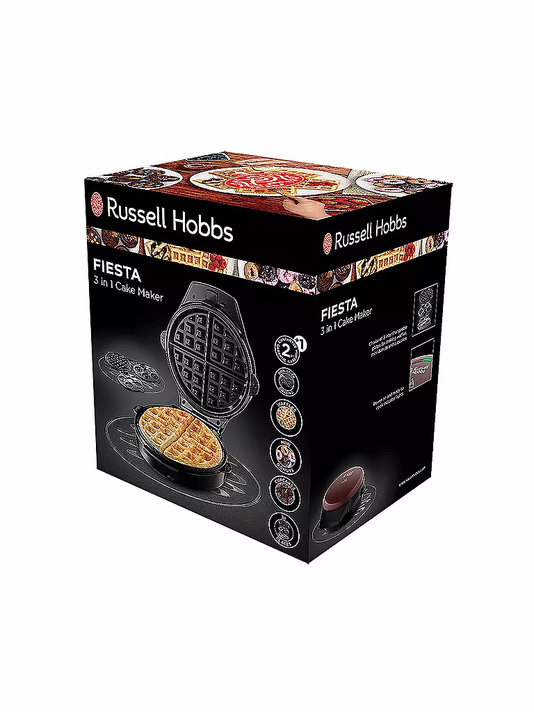 RUSSELL HOBBS | Fiesta 3 in 1 Waffeleisen 900W 24620-56 | schwarz