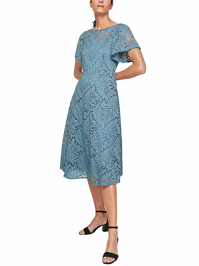 S.OLIVER BLACK LABEL | Kleid mit Spitz | petrol