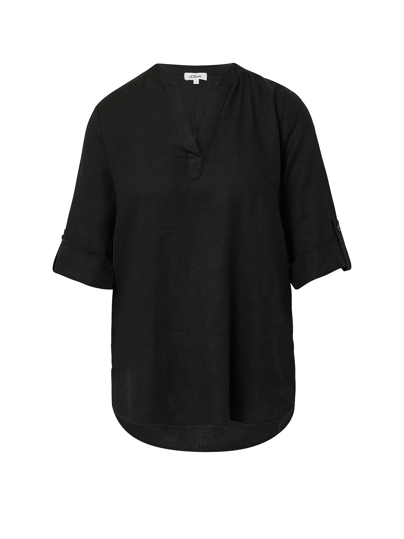 S.OLIVER | Blusenshirt  | schwarz