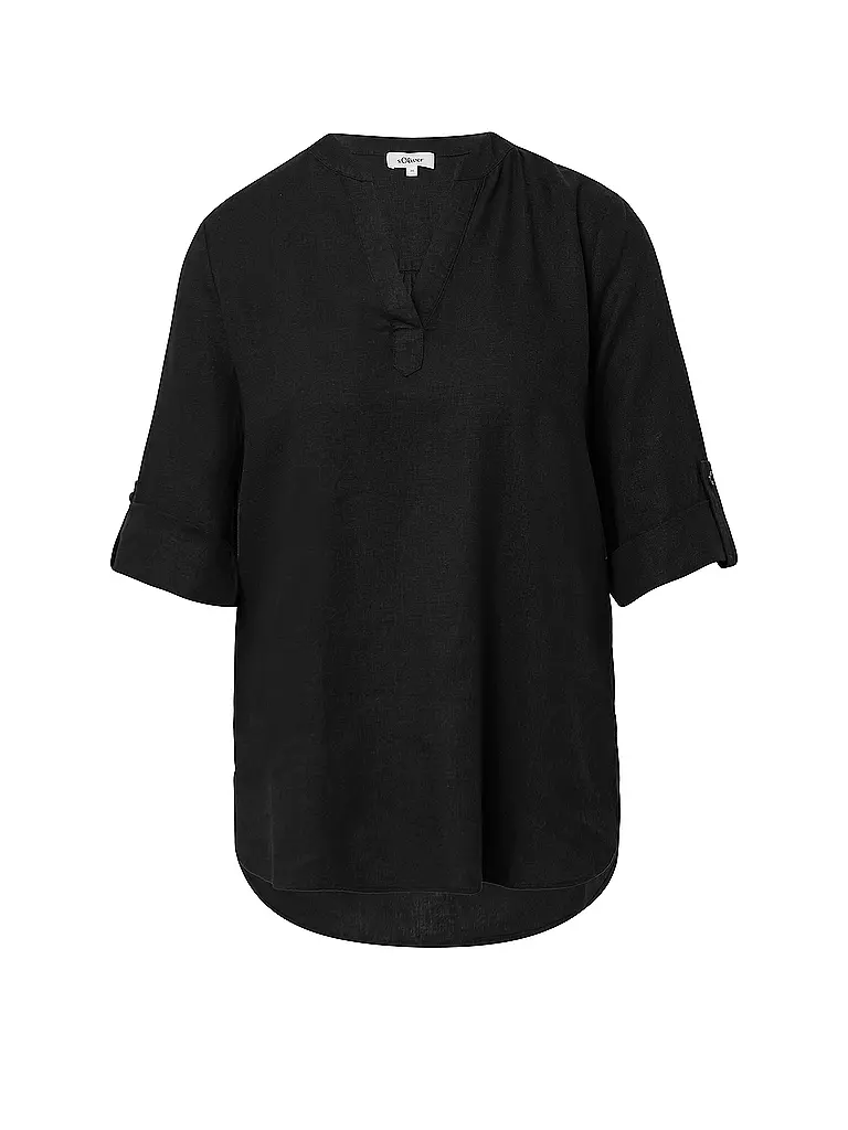 S.OLIVER | Blusenshirt  | schwarz