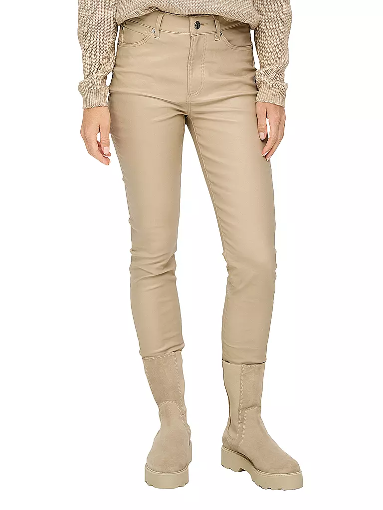 S.OLIVER | High Rise Skinny Jeans | dunkelrot