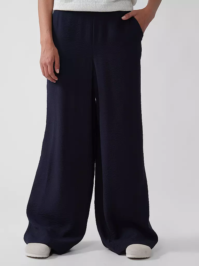 S.OLIVER | Hose Wide Leg  | dunkelblau