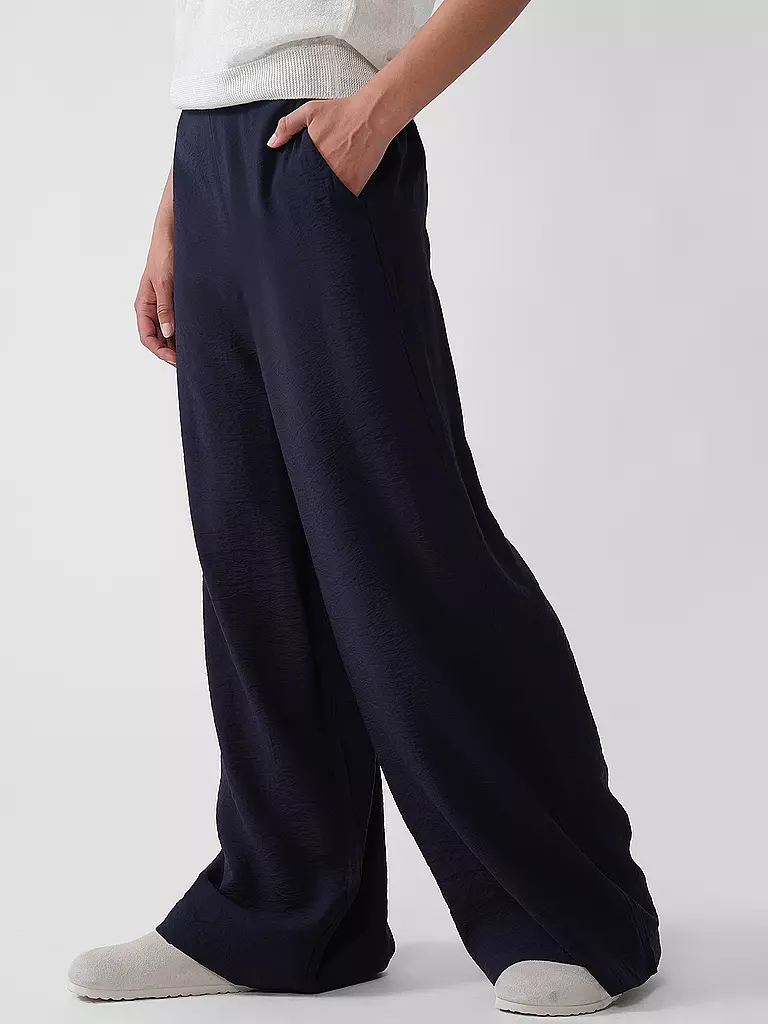 S.OLIVER | Hose Wide Leg  | dunkelblau