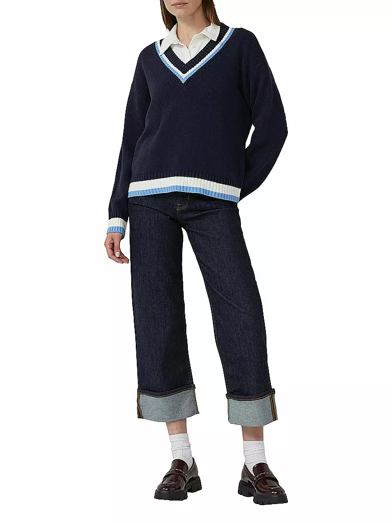S.OLIVER | Jeans 7/8 Wide Leg  | dunkelblau
