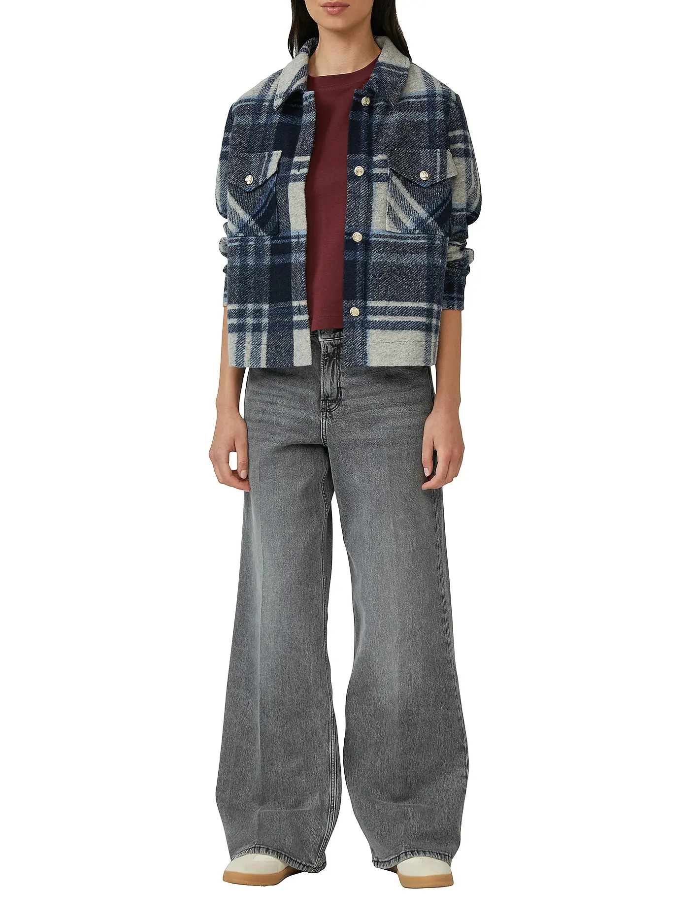 S.OLIVER | Jeans Wide Leg  | grau