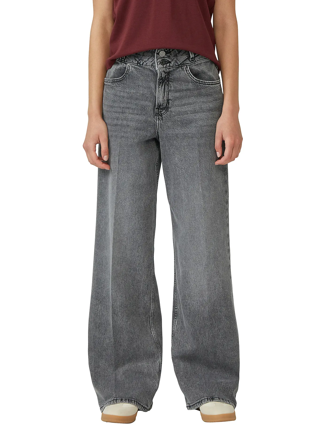 S.OLIVER | Jeans Wide Leg  | grau