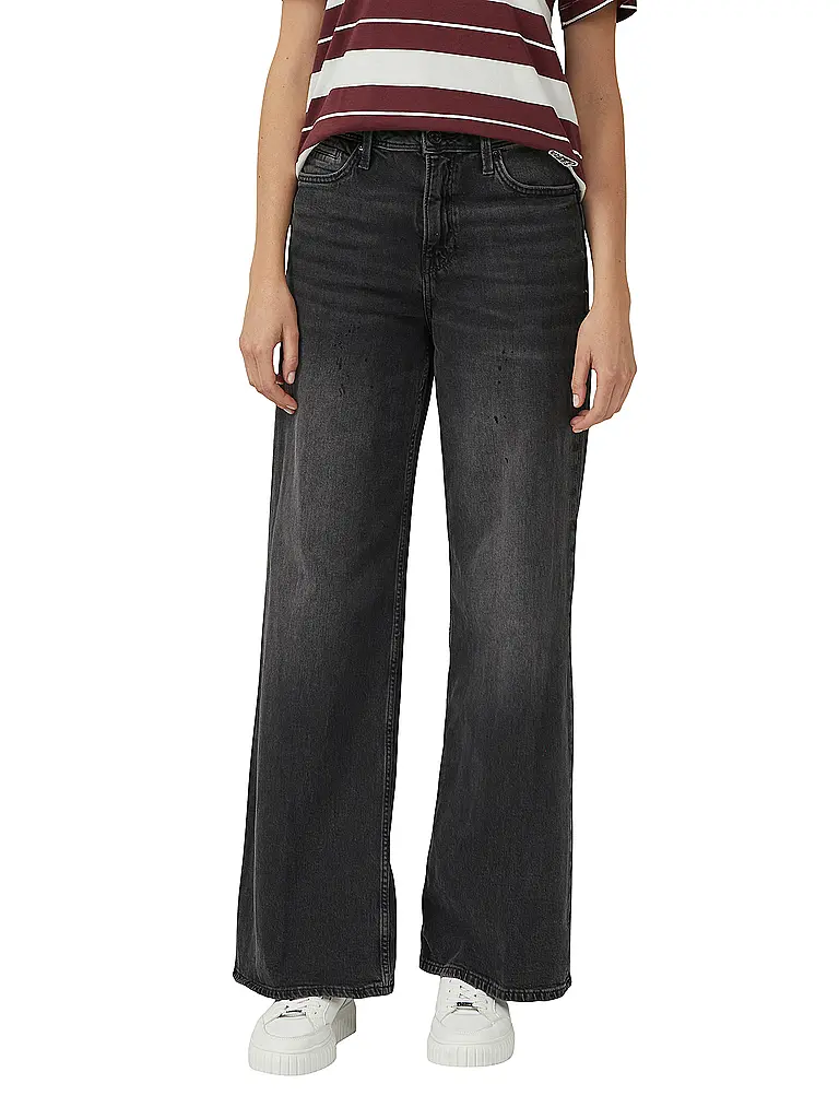 S.OLIVER | Jeans Wide Leg  | schwarz