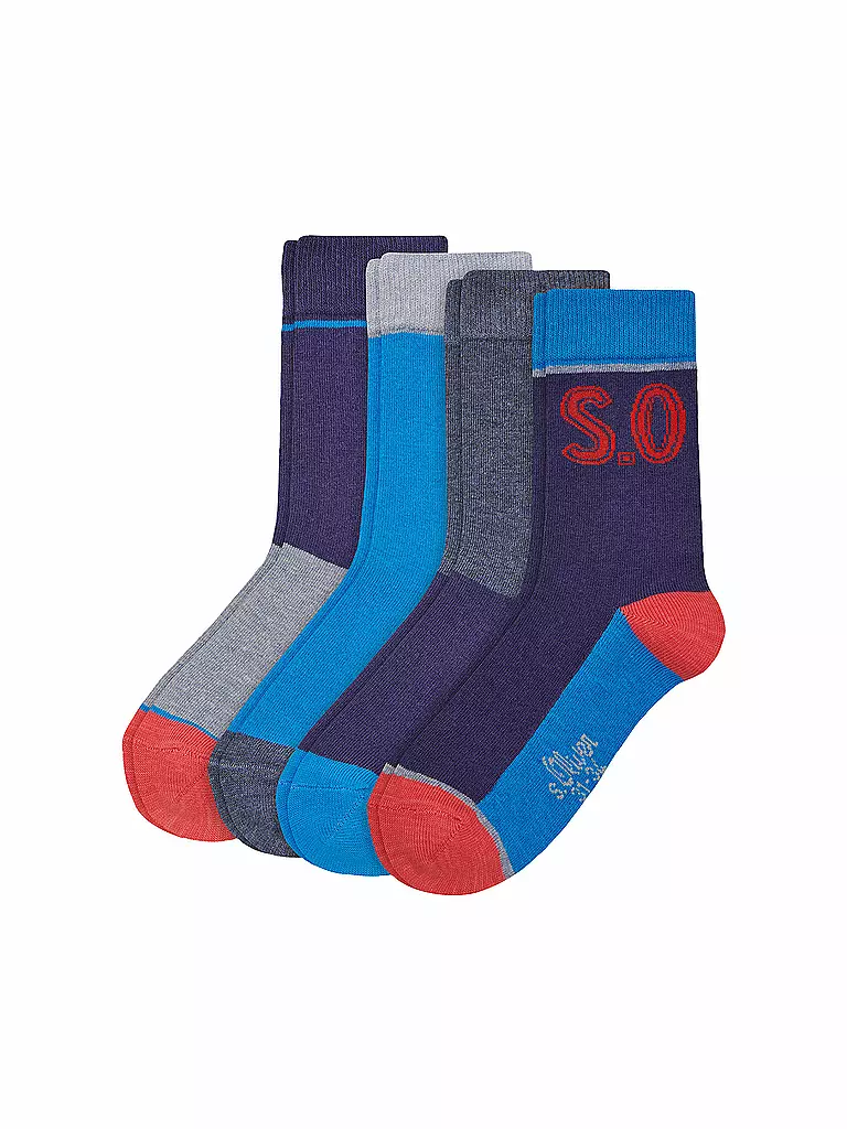 S.OLIVER | Kinder-Socken 4-er Pkg. | blau