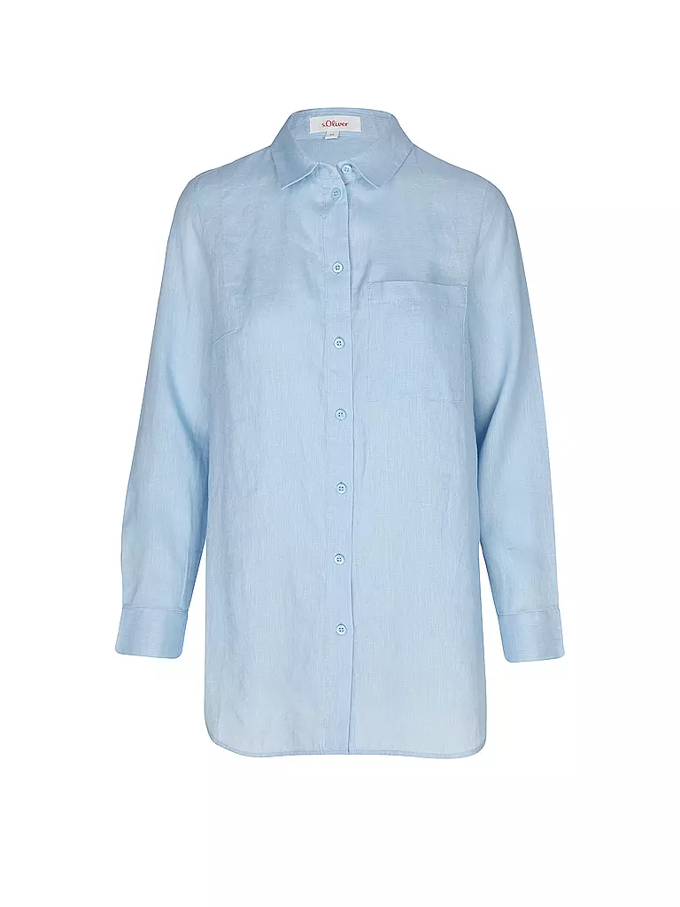 S.OLIVER | Leinenbluse  | blau