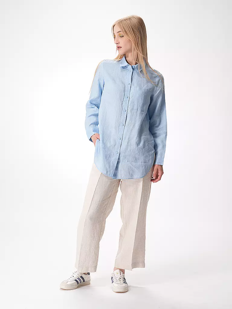 S.OLIVER | Leinenbluse  | blau