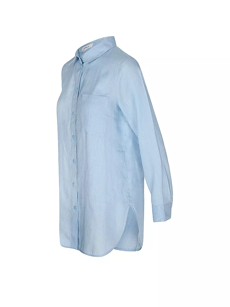 S.OLIVER | Leinenbluse  | blau
