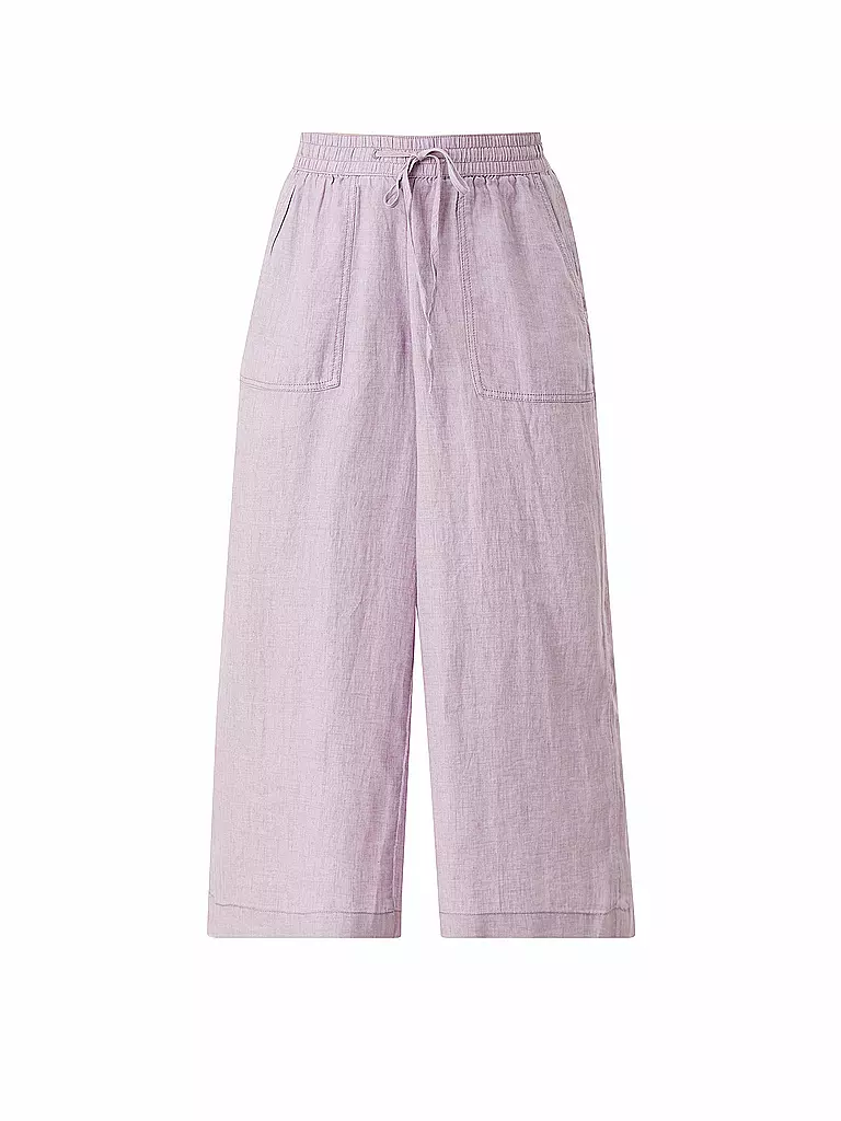 S.OLIVER | Leinenhose Wide Leg 3/4 | lila