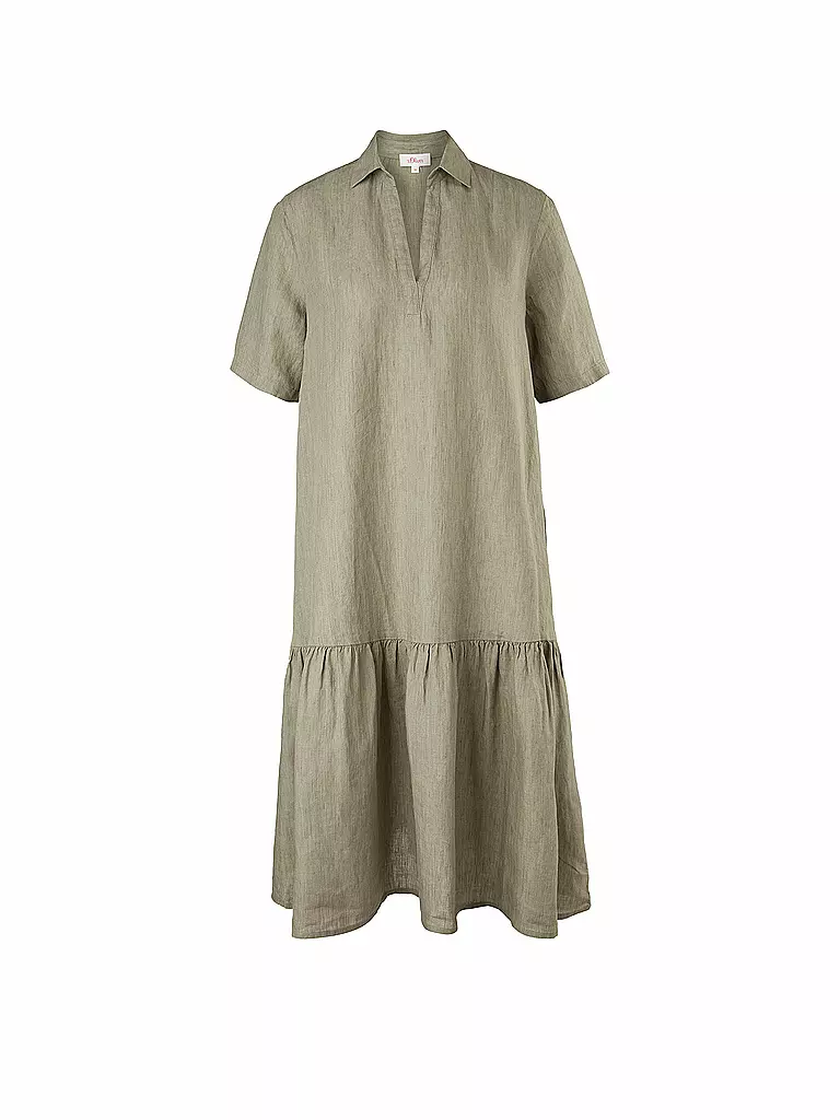 S.OLIVER | Leinenkleid | olive