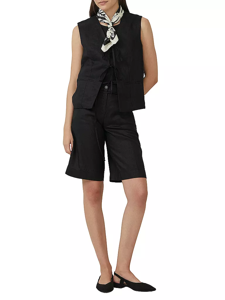 S.OLIVER | Leinenshorts | schwarz