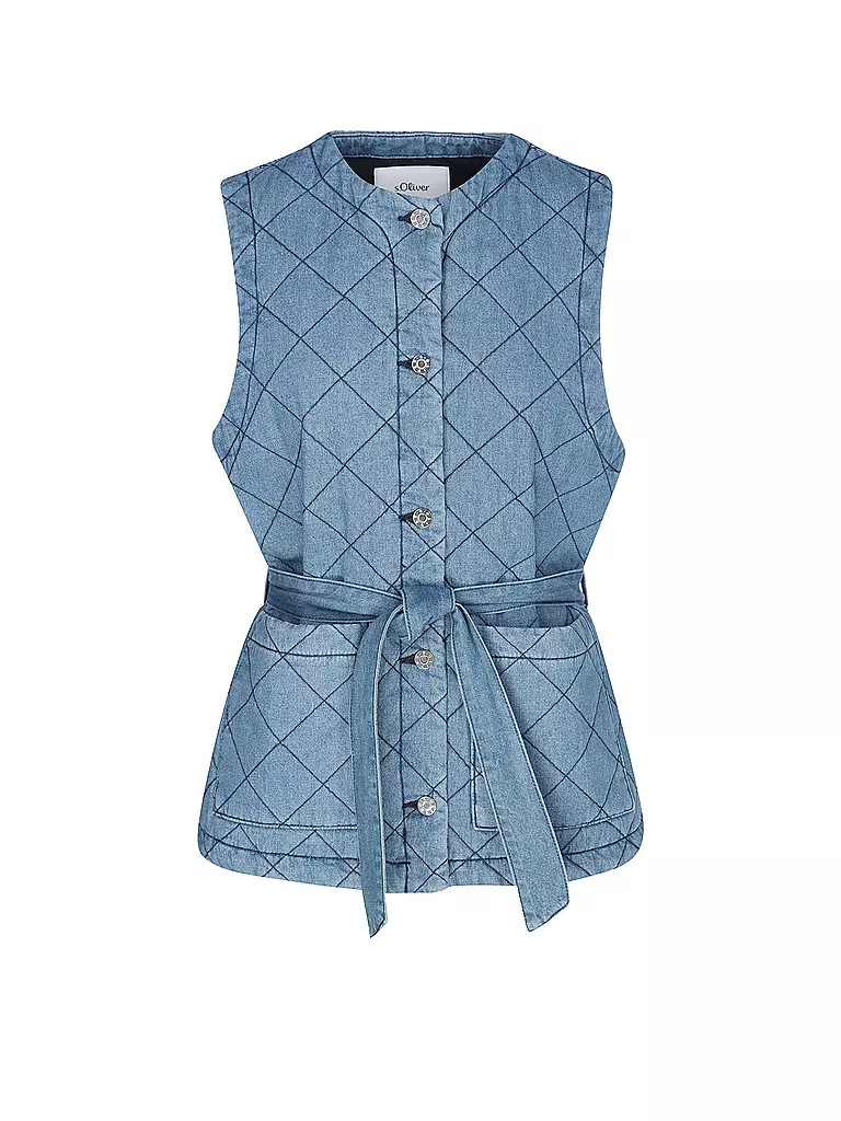 S.OLIVER | Steppgilet  | blau