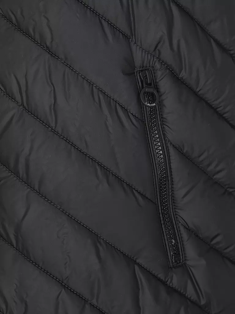 S.OLIVER | Steppgilet  | schwarz