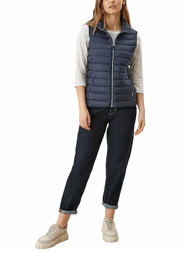 S.OLIVER | Steppgilet | dunkelblau