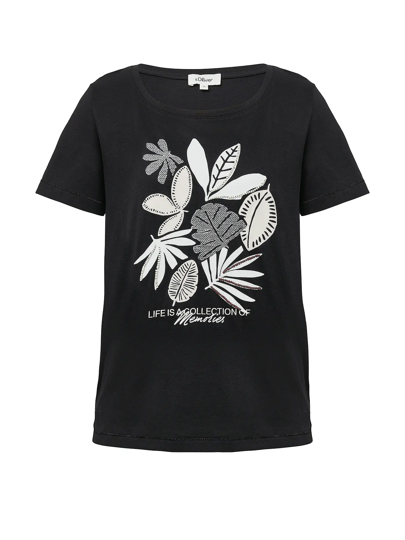 S.OLIVER | T-Shirt  | schwarz