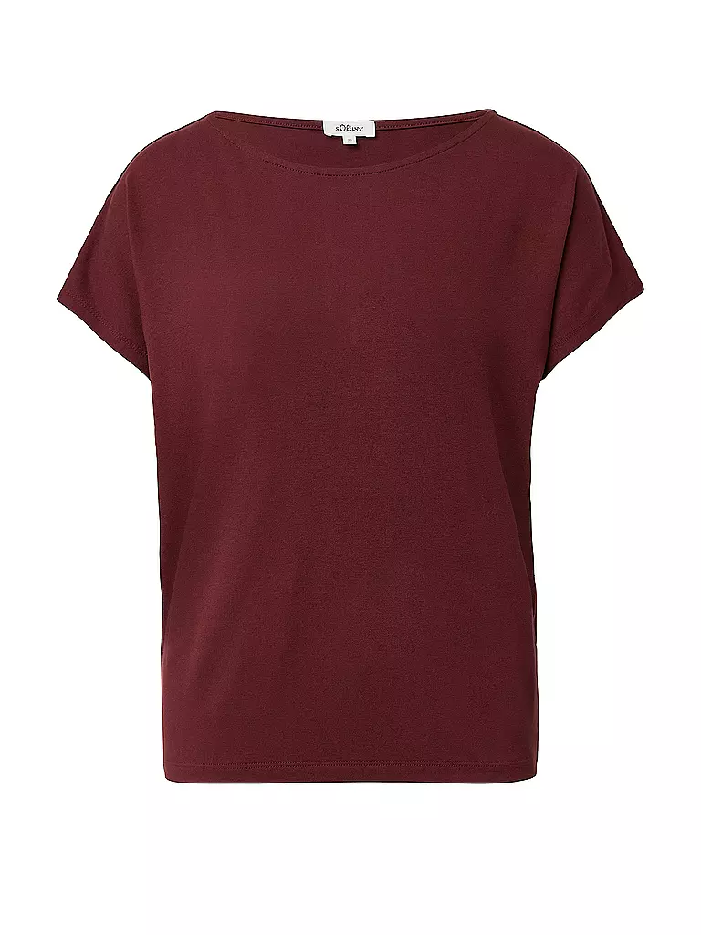S.OLIVER | T-Shirt  | dunkelrot