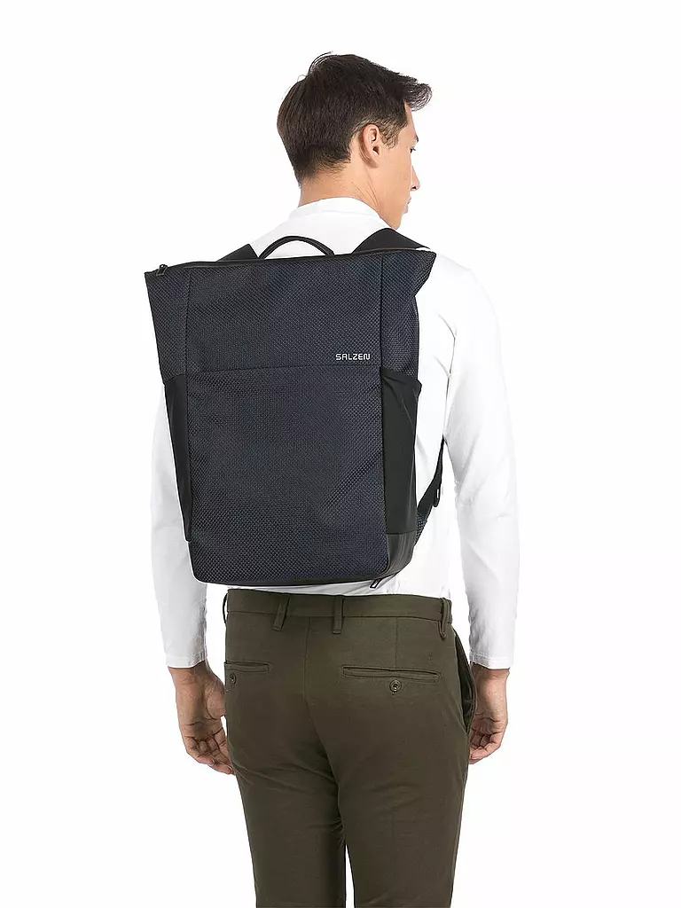 SALZEN | Sleek Rucksack "Light Fusion" | blau