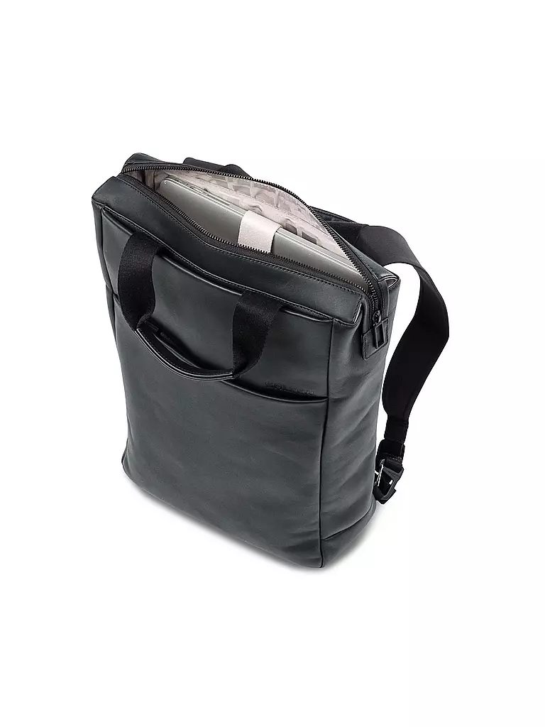 SALZEN | Tote Bag / Rucksack CLEAR | schwarz