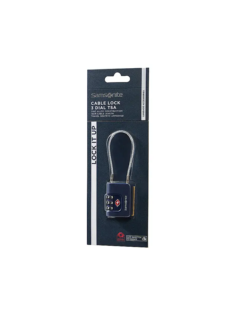 SAMSONITE | 3-Ziffern-TSA-Kabelschloss TA REVOLUTION midnight blue | 