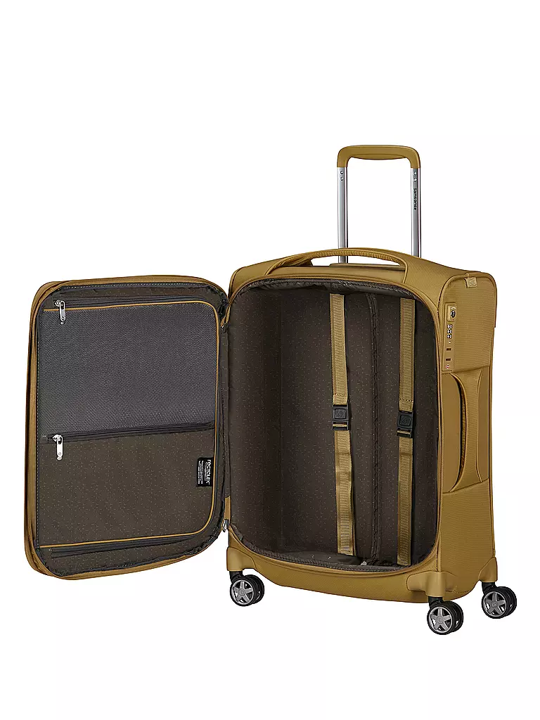 SAMSONITE | Trolley  D'LITE SPINNER 55cm erweiterbar mustard yellow | petrol