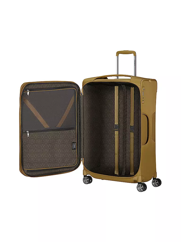 SAMSONITE | Trolley  D'LITE SPINNER 71cm erweiterbar mustard yellow | petrol