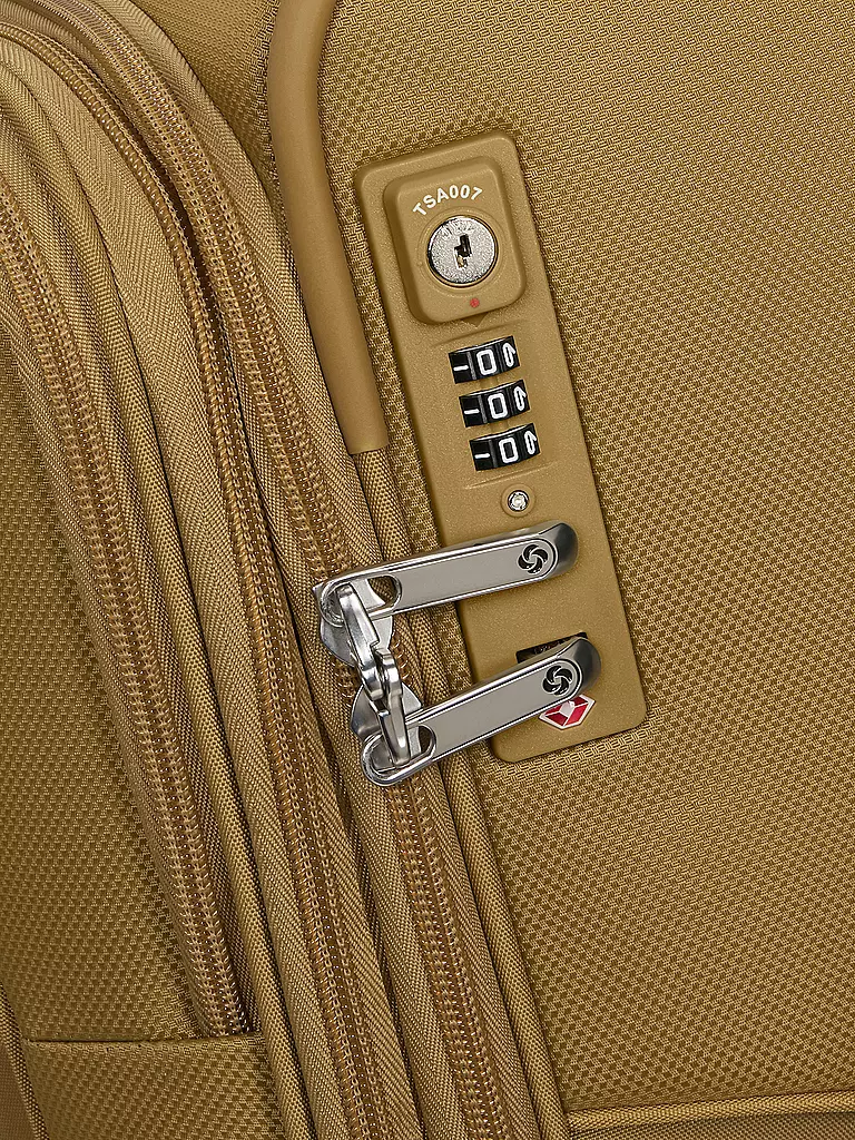 SAMSONITE | Trolley  D'LITE SPINNER 71cm erweiterbar mustard yellow | petrol