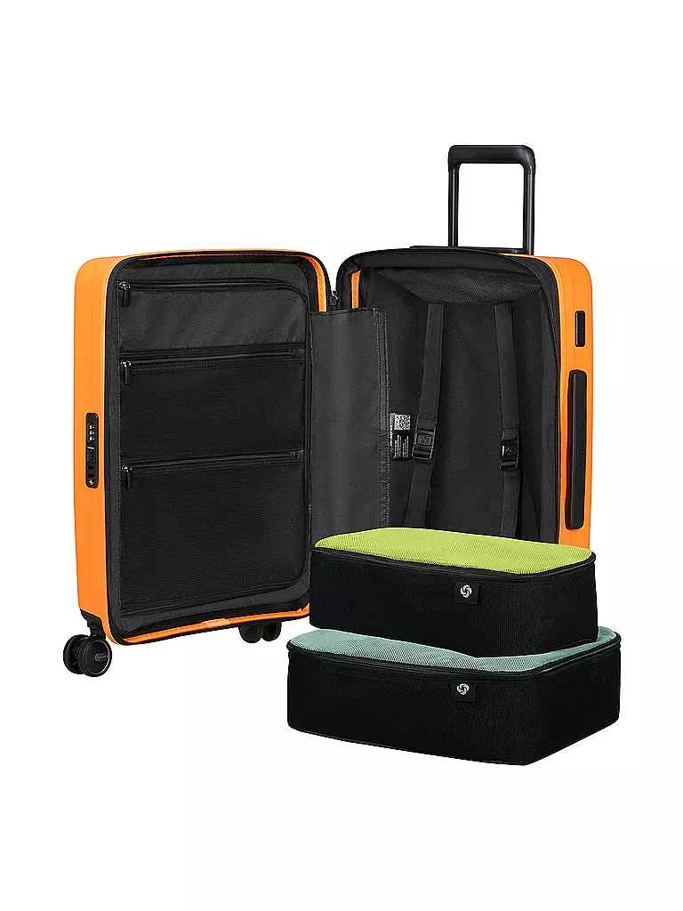 SAMSONITE | Trolley  RESTACKD SPINNER 55cm erweiterbar papaya | hellblau