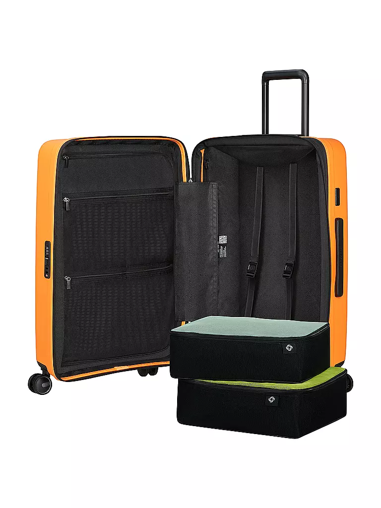 SAMSONITE | Trolley  RESTACKD SPINNER 68cm erweiterbar papaya | hellblau