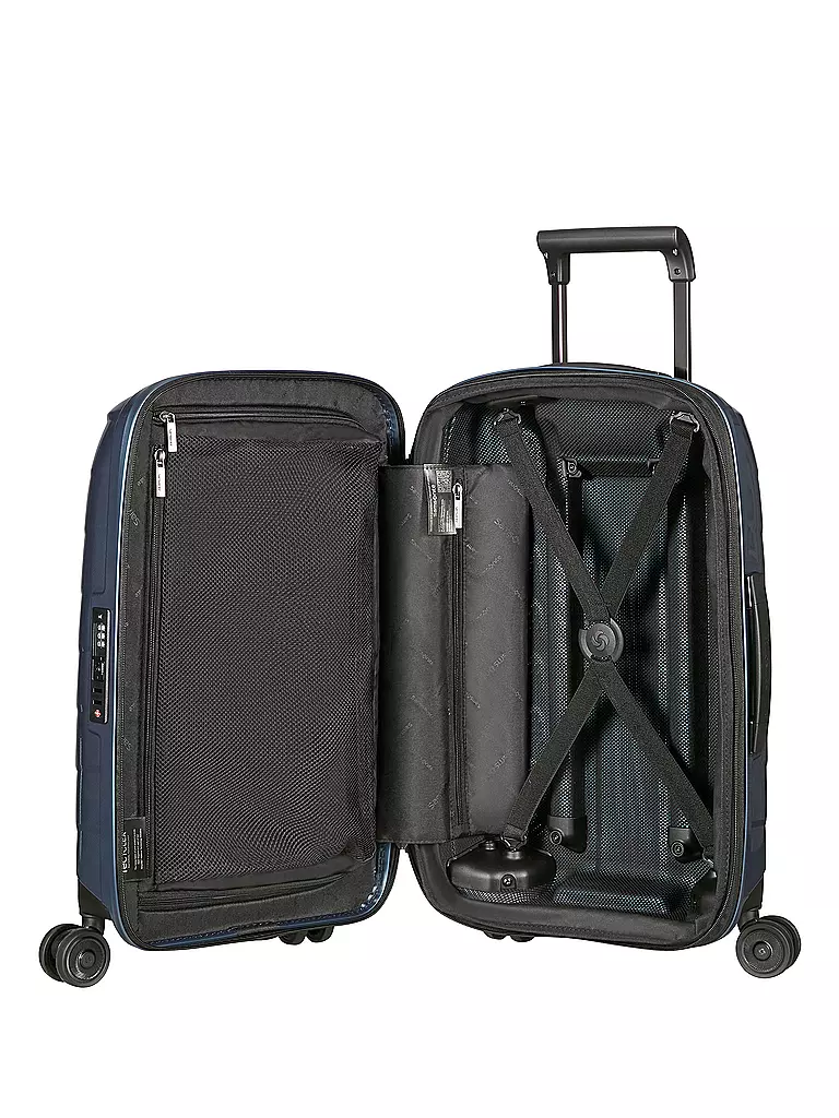 SAMSONITE | Trolley ATTRIX SPINNER 55 erweiterbar Steel Blue | rot
