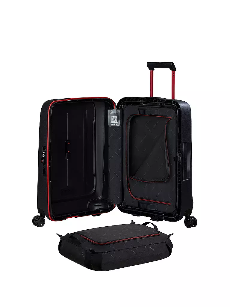 SAMSONITE | Trolley ESSENS SPINNER 55cm charcoal/red  | Schwarz