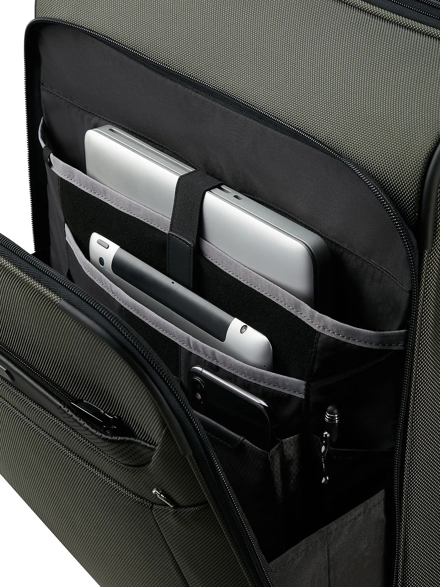SAMSONITE | Trolley PRO-DLX 6 55cm erweiterbar Green | olive