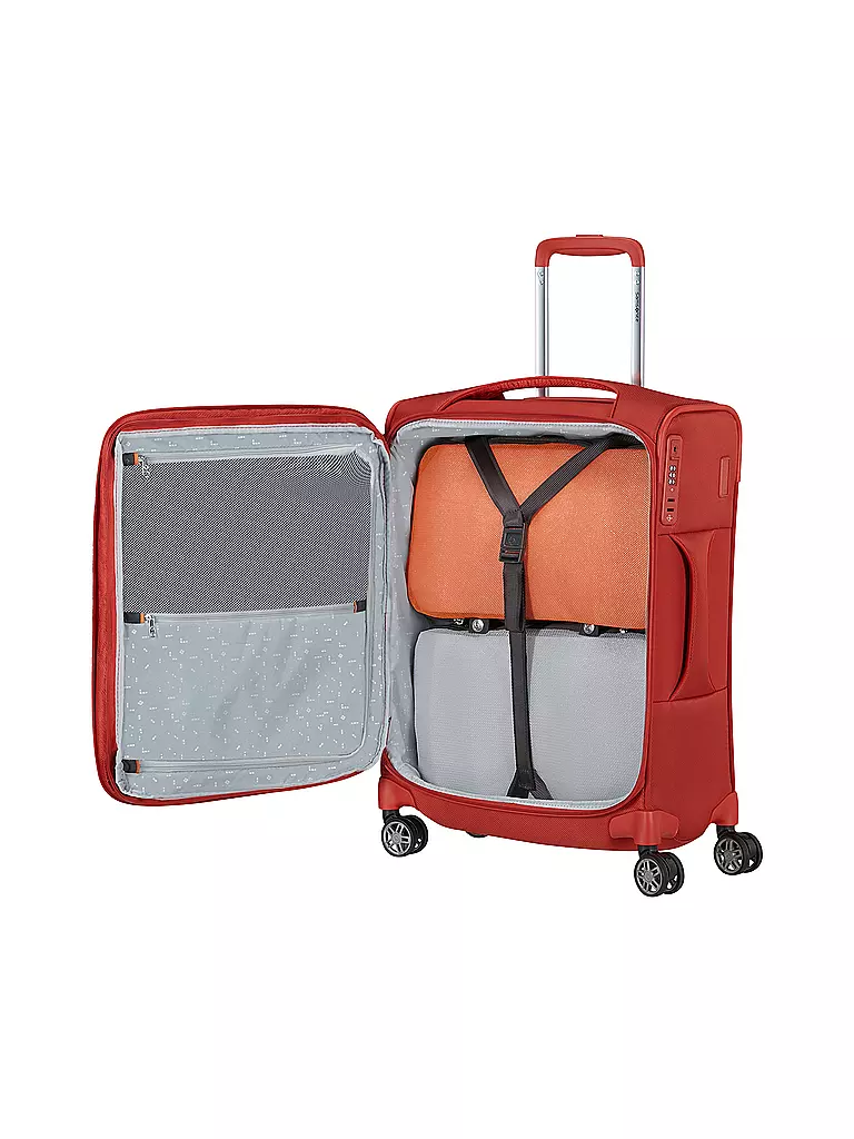 SAMSONITE | Trolley RE-LITE 55cm erweiterbar poppy red | schwarz