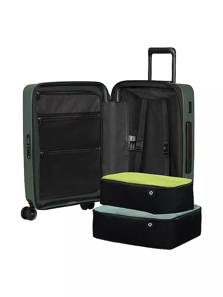 SAMSONITE | Trolley RESTACKD SPINNER 55cm erweiterbar sage | Dunkelgrün