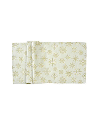 SANDER |  Weihnachts Tischläufer 50x140cm CRISTALLO LUCE Ecru/Gold 