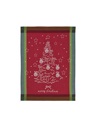 SANDER | Weihnachts Geschirrtuch 50x70cm  JOLLY TIME Rot