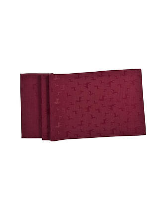 SANDER | Weihnachts Tischläufer 50x140cm  NOVA LOFT JACQUARD Burgundy